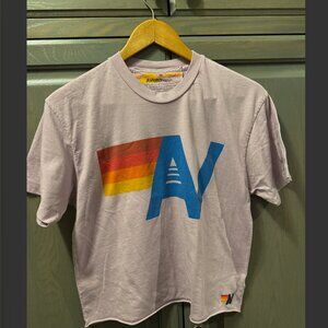 Aviator Nation Boyfriend Tee in Mauve purple/lavender size medium